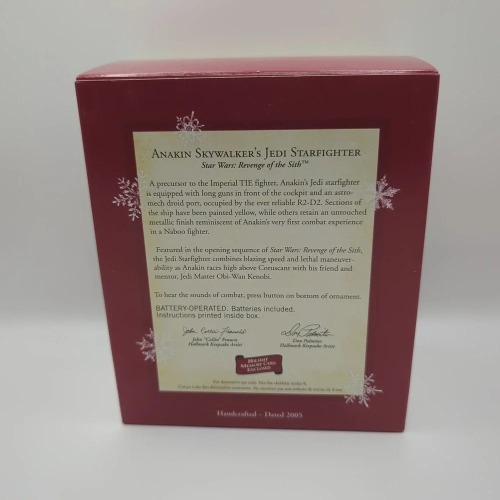 Hallmark Keepsake 2005 Anakin Skywalkers Jedi Starfighter Ornament NIB‎